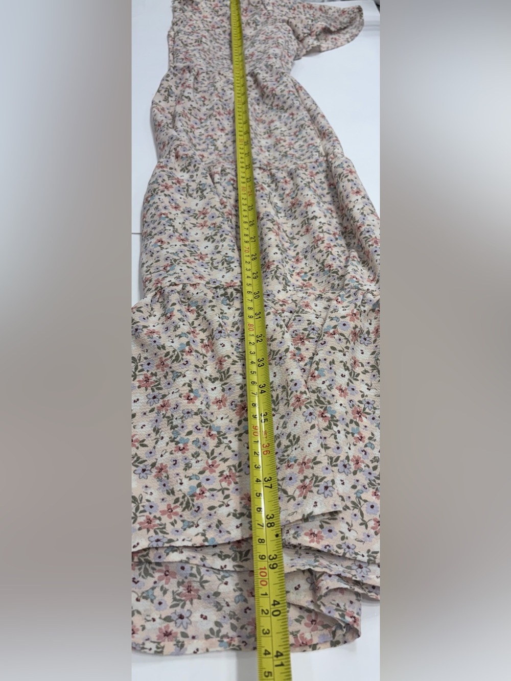 Monteau LA Floral Tiered Midi Dress Small Boho Cottagecore - Picture 6 of 8